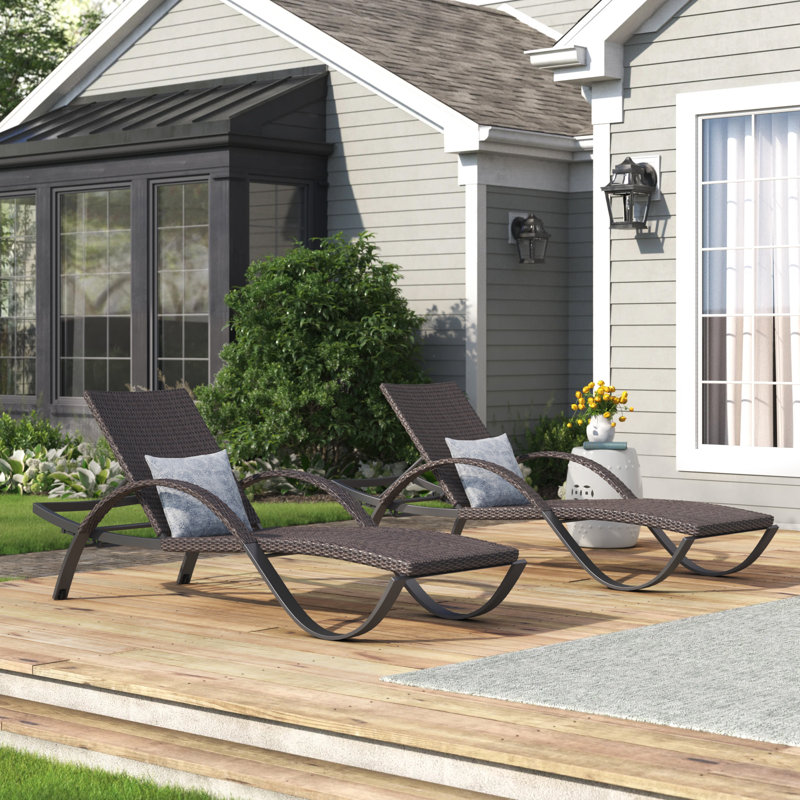 Three Posts™ Northridge All Weather Wicker Chaise Lounge Set & Reviews